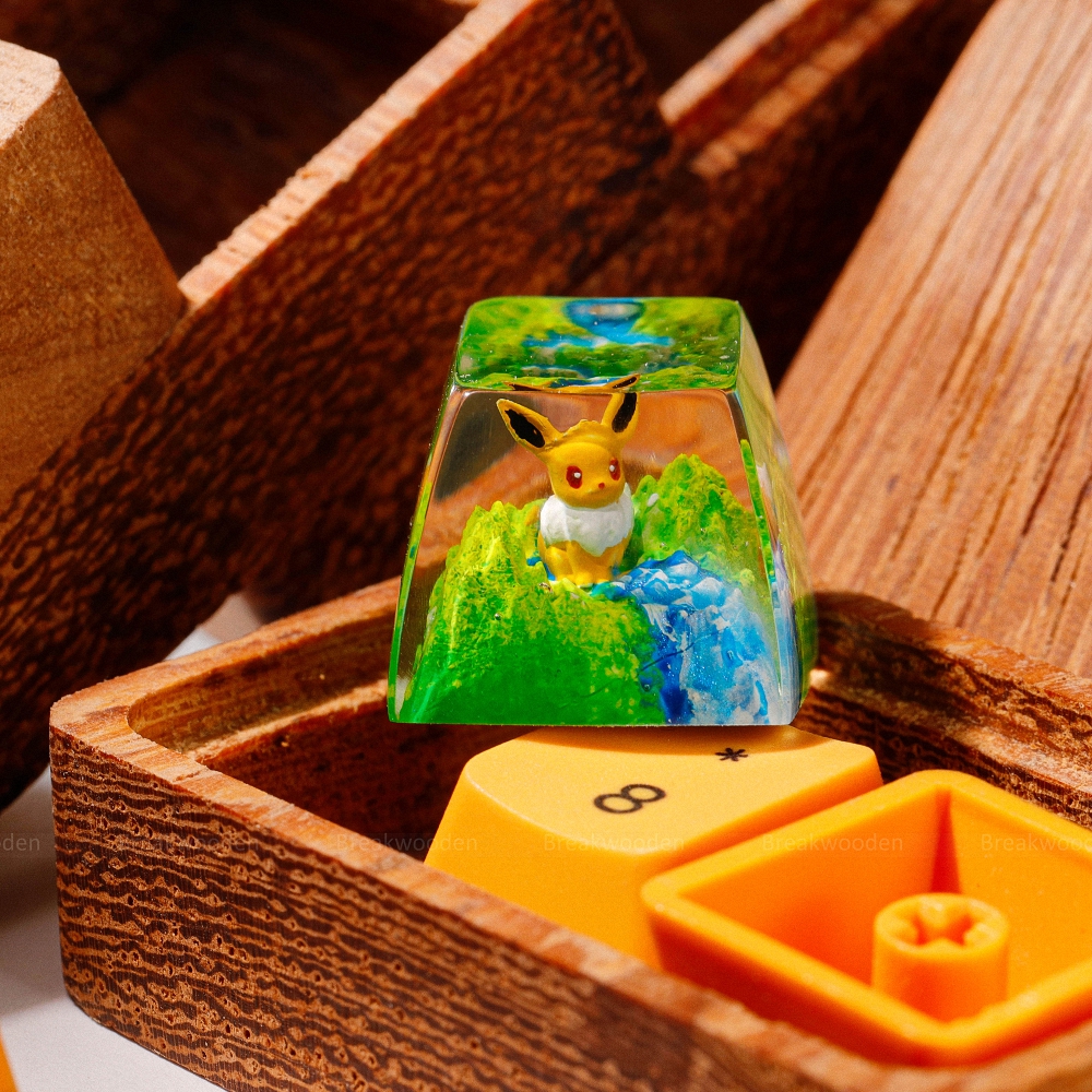Pokemon - Eevee Artisan Keycap Breakwooden 7
