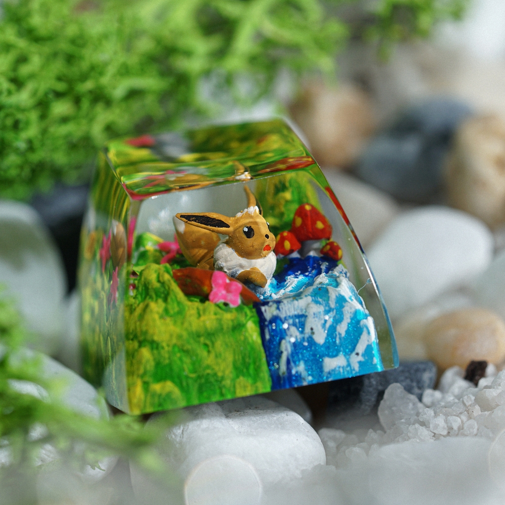 Pokemon - Eevee Artisan Keycap Breakwooden 8