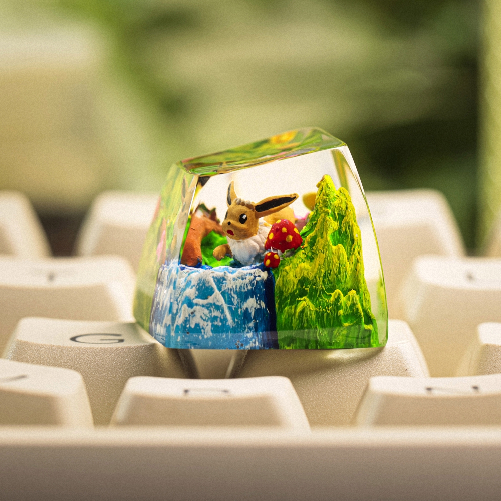 Pokemon - Eevee Artisan Keycap Breakwooden 9