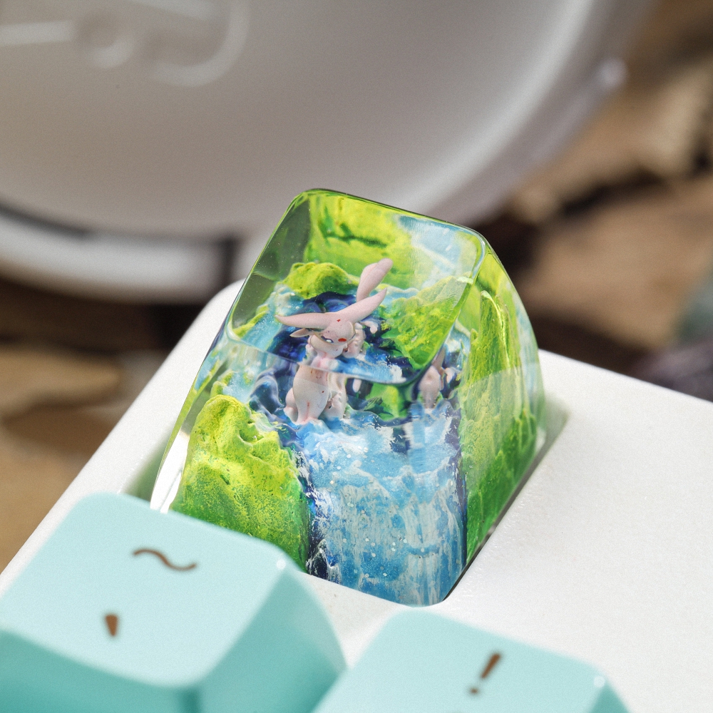 Pokemon - Espeon Artisan Keycap Breakwooden