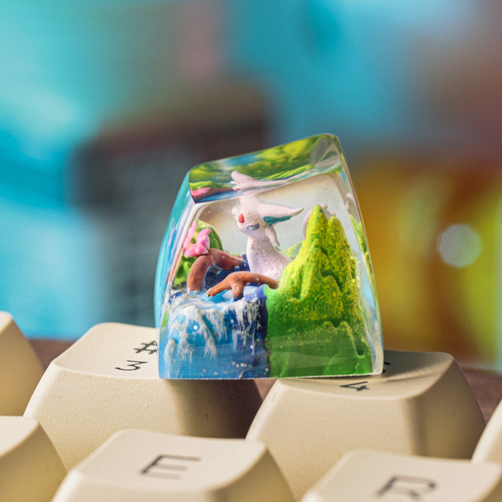 Pokemon - Espeon Artisan Keycap Breakwooden 4