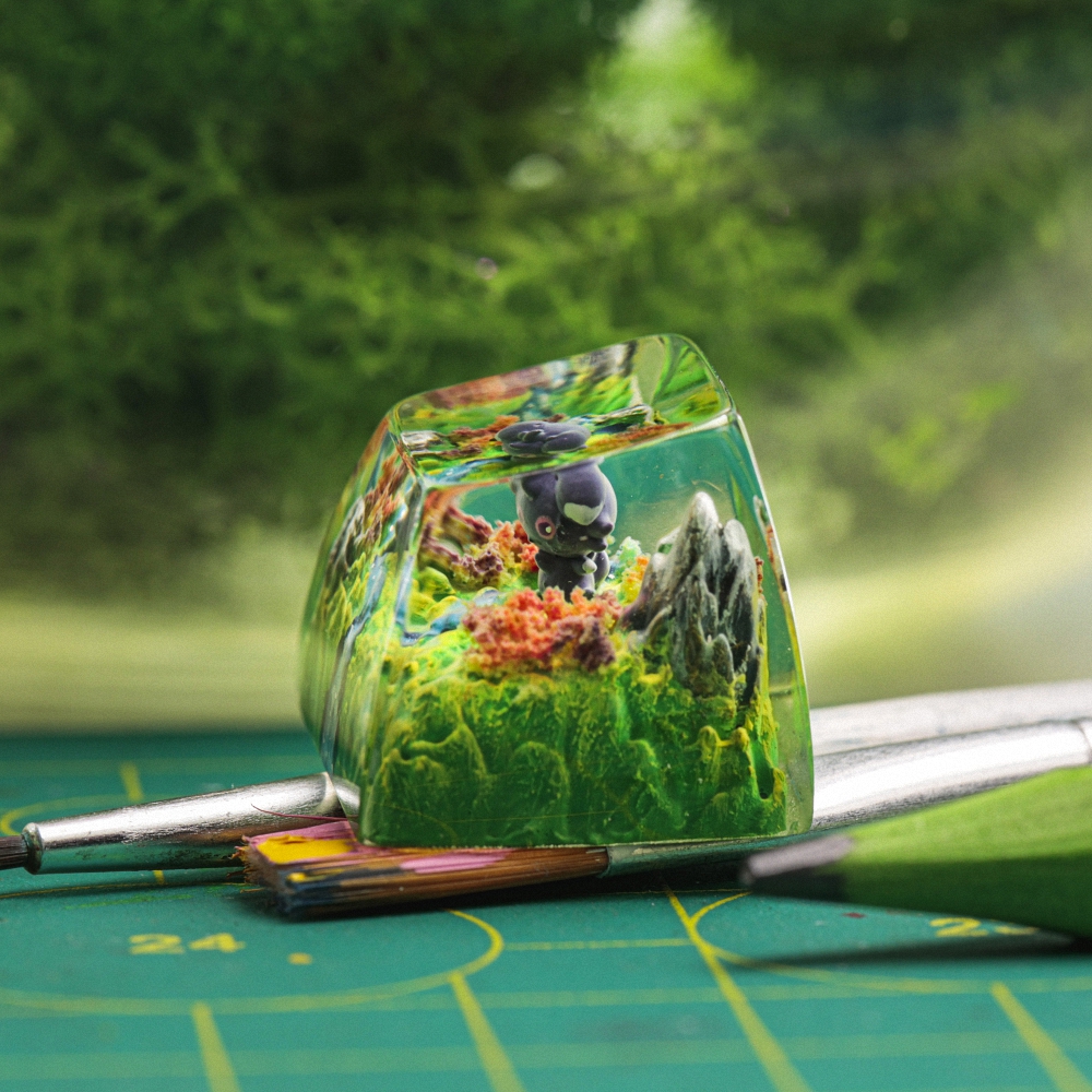 Pokemon - Espurr Artisan Keycap Breakwooden