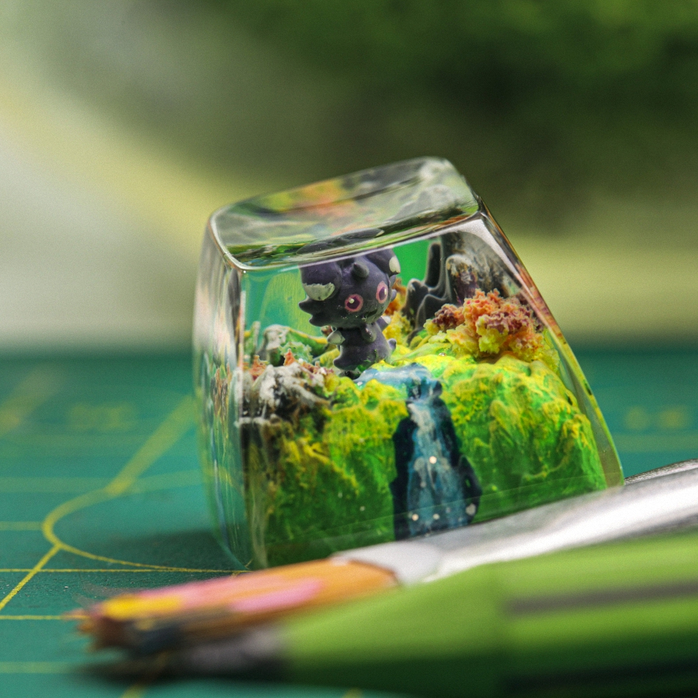 Pokemon - Espurr Artisan Keycap Breakwooden