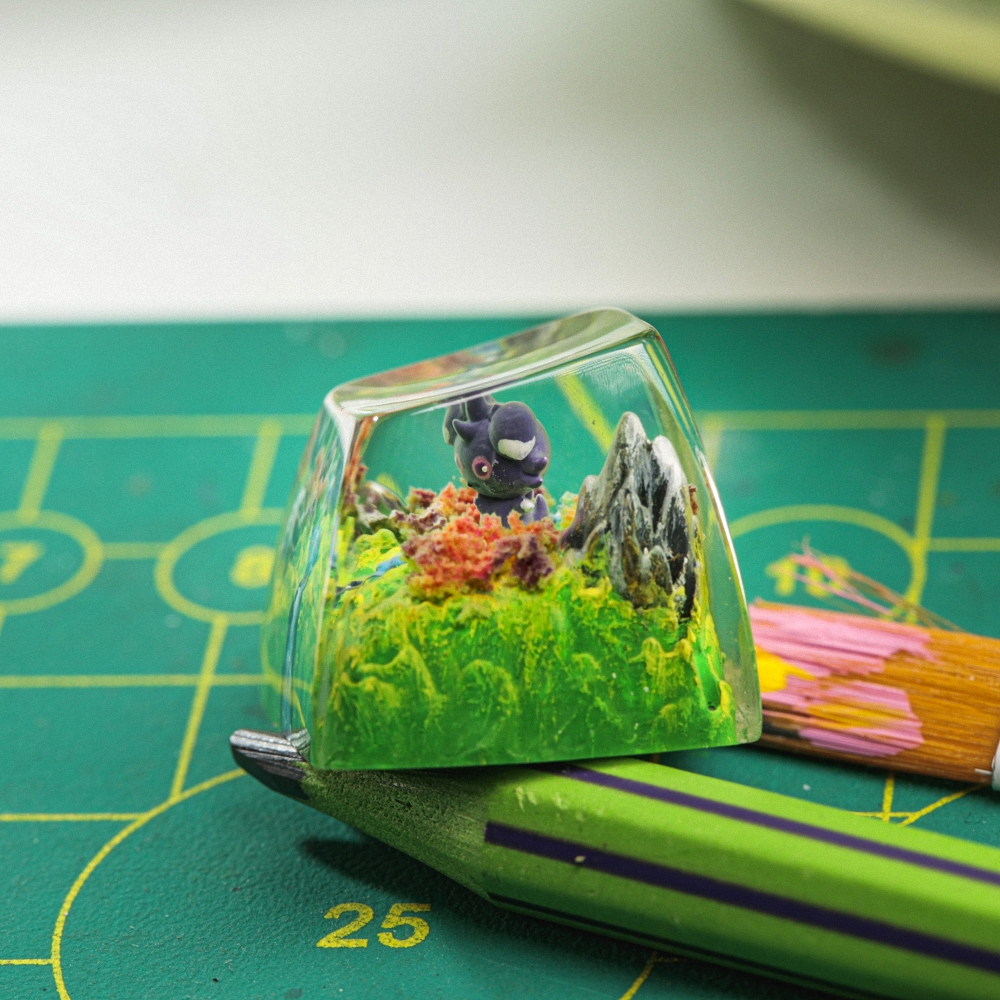 Pokemon - Espurr Artisan Keycap Breakwooden