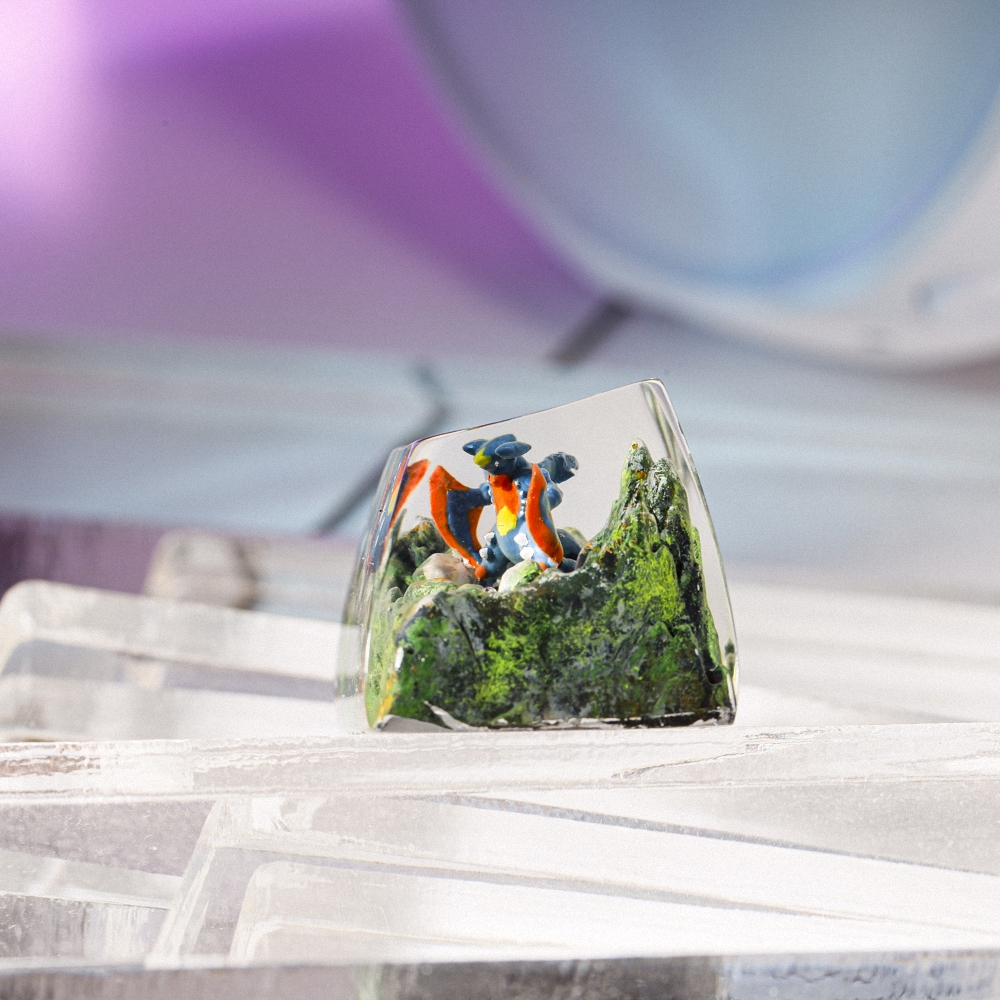 Pokemon - Garchomp Artisan Keycap Breakwooden