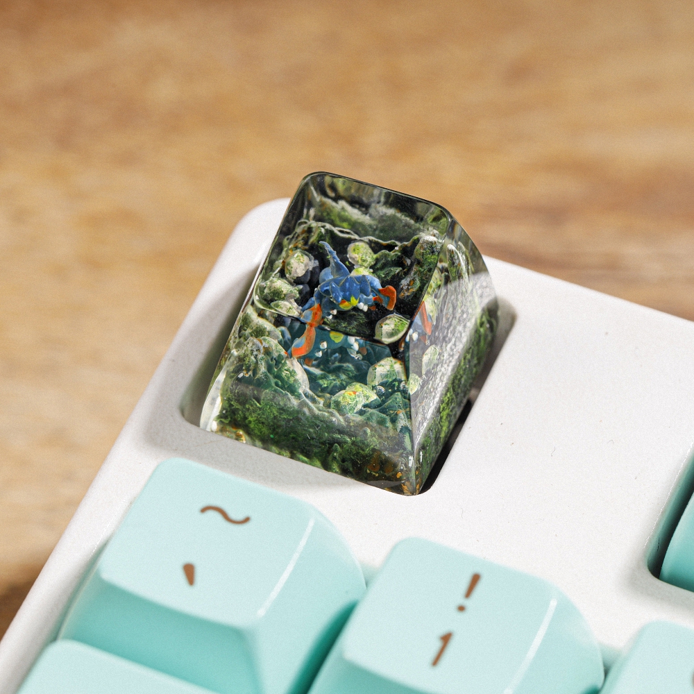 Pokemon - Garchomp Artisan Keycap Breakwooden
