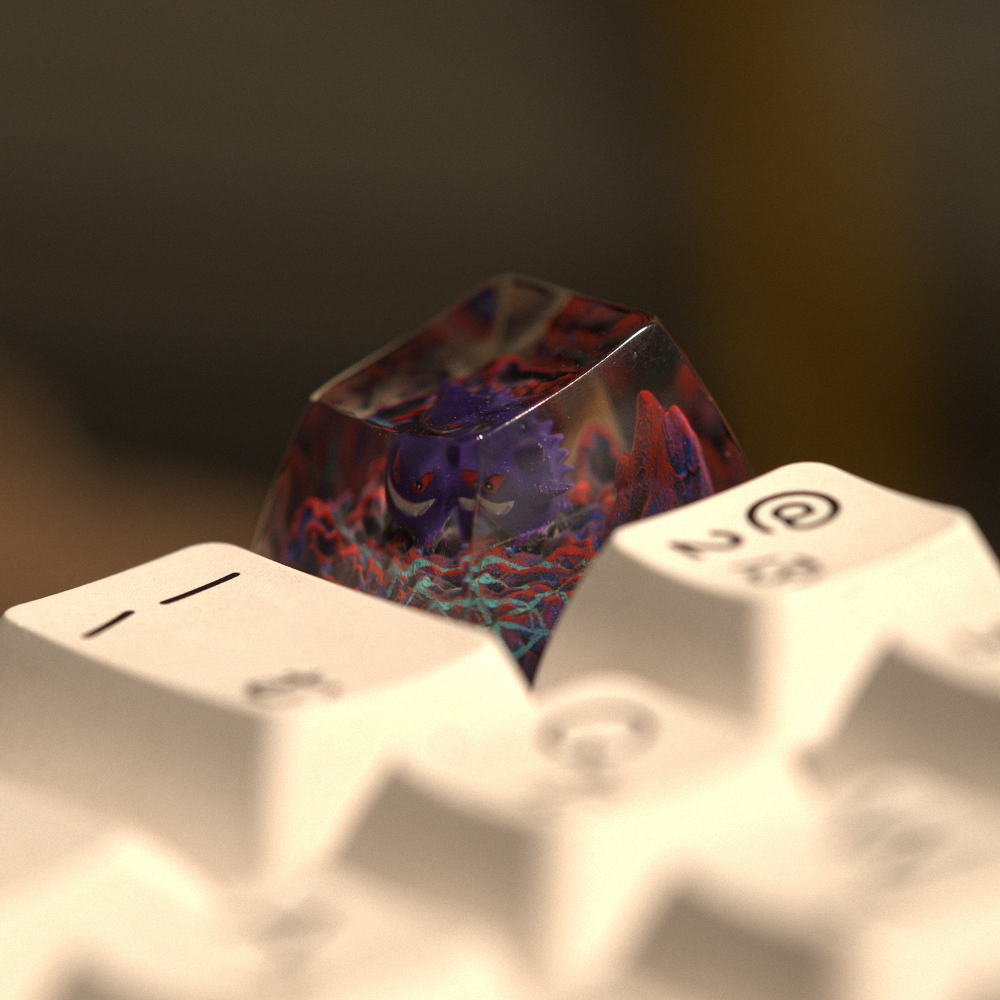 Pokemon - Gengar Artisan Keycap Breakwooden 16