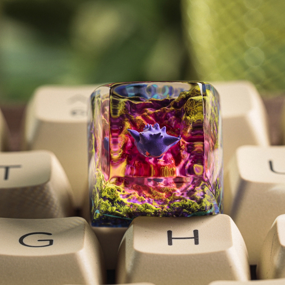 Pokemon - Gengar Artisan Keycap Breakwooden 18