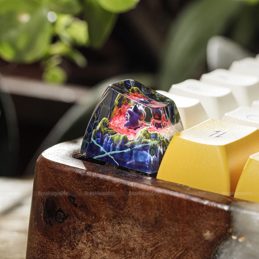Pokemon - Gengar Artisan Keycap Breakwooden 22