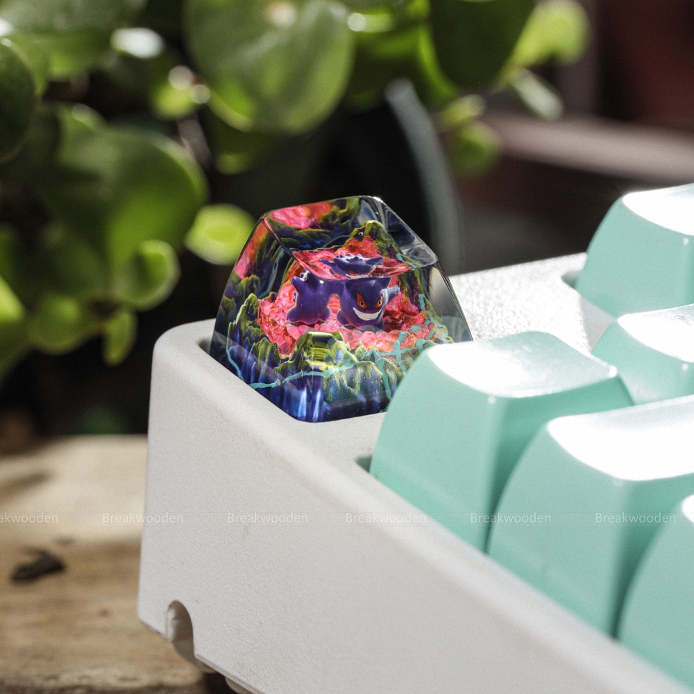 Pokemon - Gengar Artisan Keycap Breakwooden 22