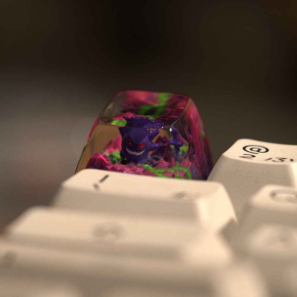 Pokemon - Gengar Artisan Keycap Breakwooden 8