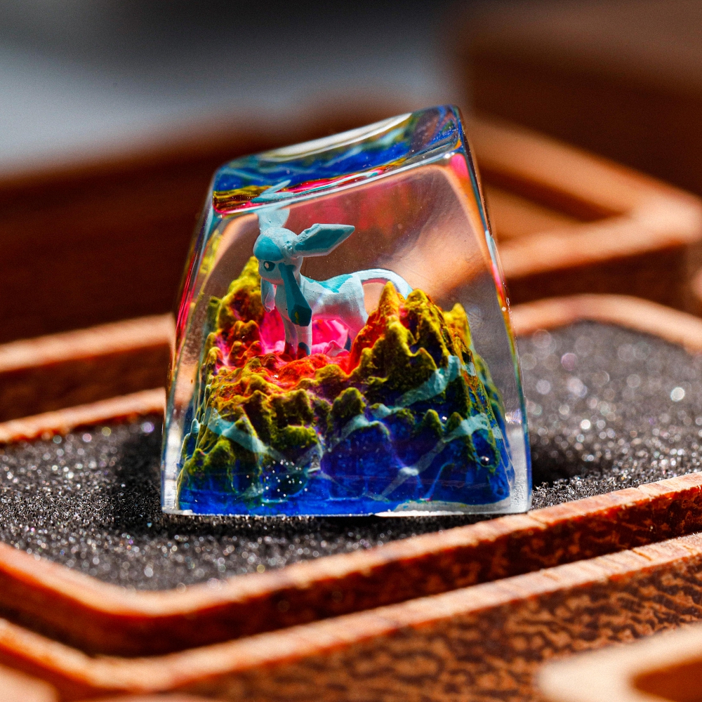 Pokemon - Glaceon Artisan Keycap Breakwooden 2