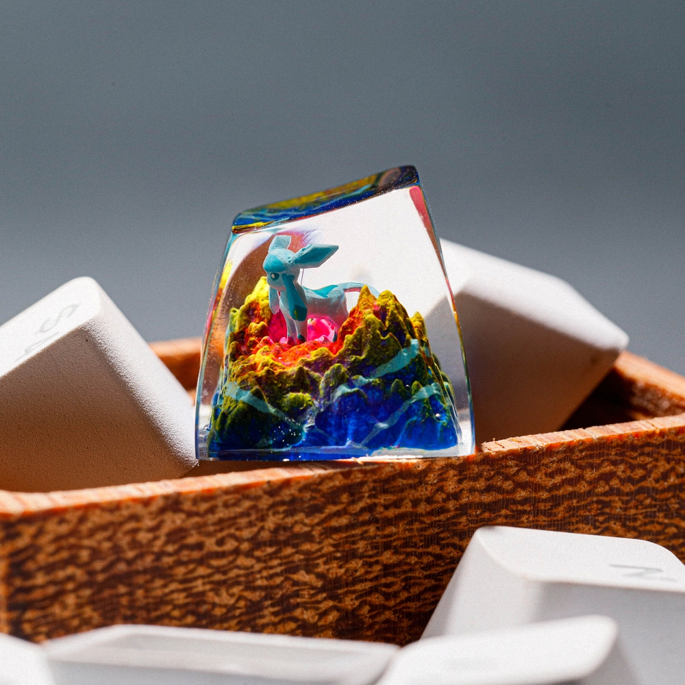 Pokemon - Glaceon Artisan Keycap Breakwooden 2