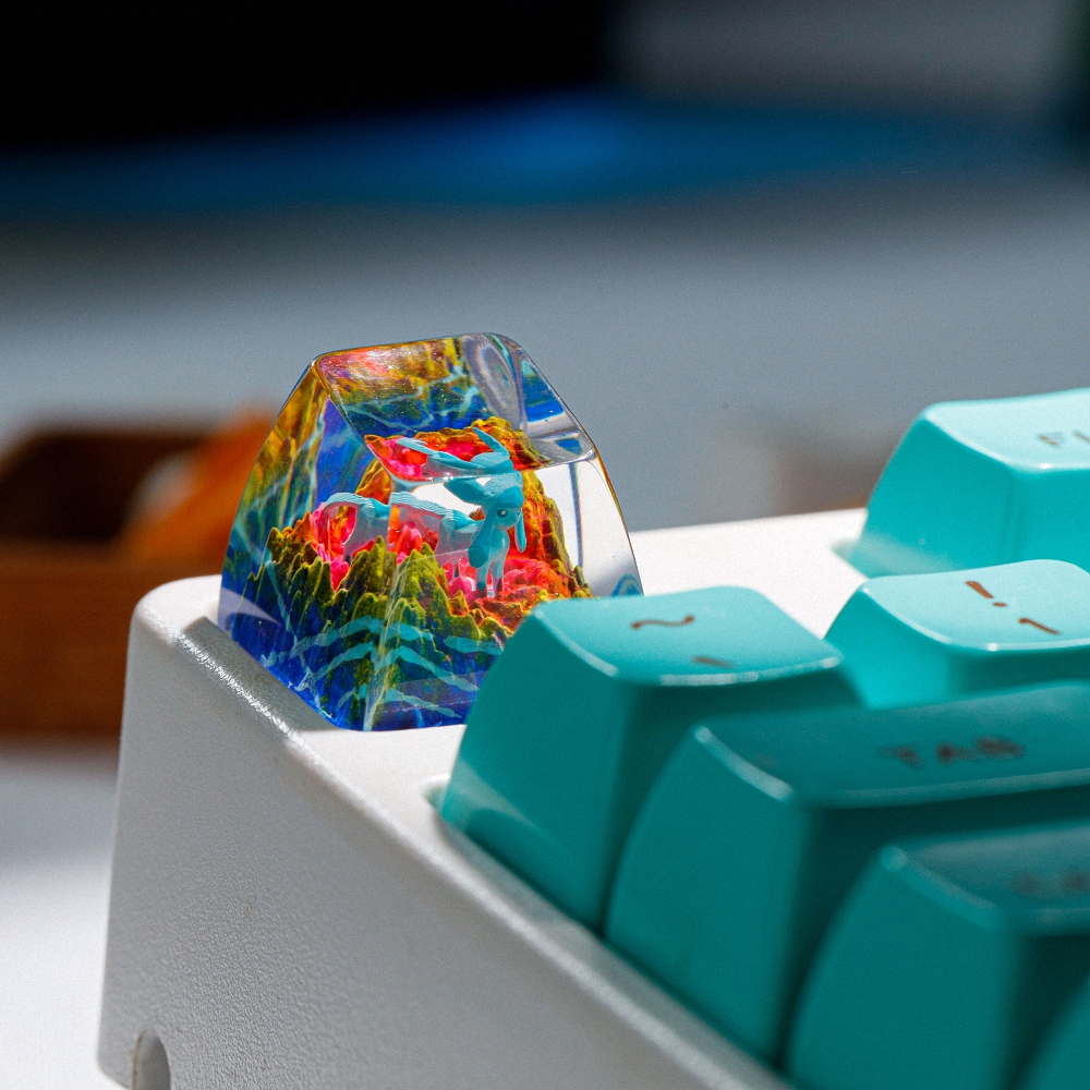 Pokemon - Glaceon Artisan Keycap Breakwooden 2