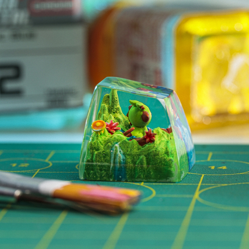 Pokemon - Grookey Artisan Keycap Breakwooden