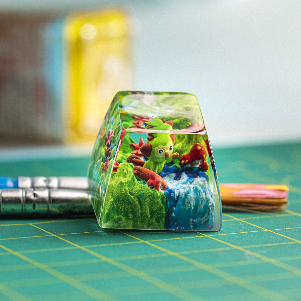 Pokemon - Grookey Artisan Keycap Breakwooden