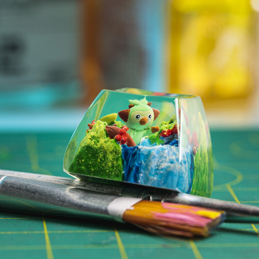 Pokemon - Grookey Artisan Keycap Breakwooden