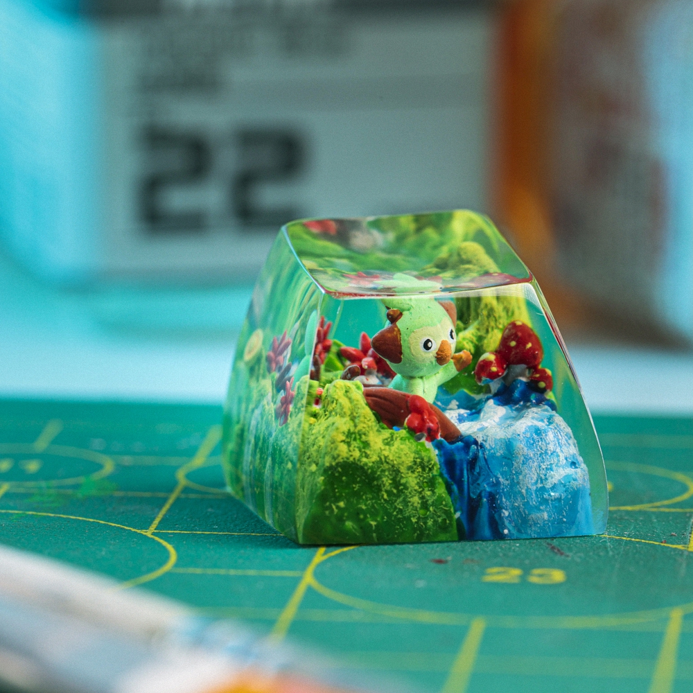 Pokemon - Grookey Artisan Keycap Breakwooden