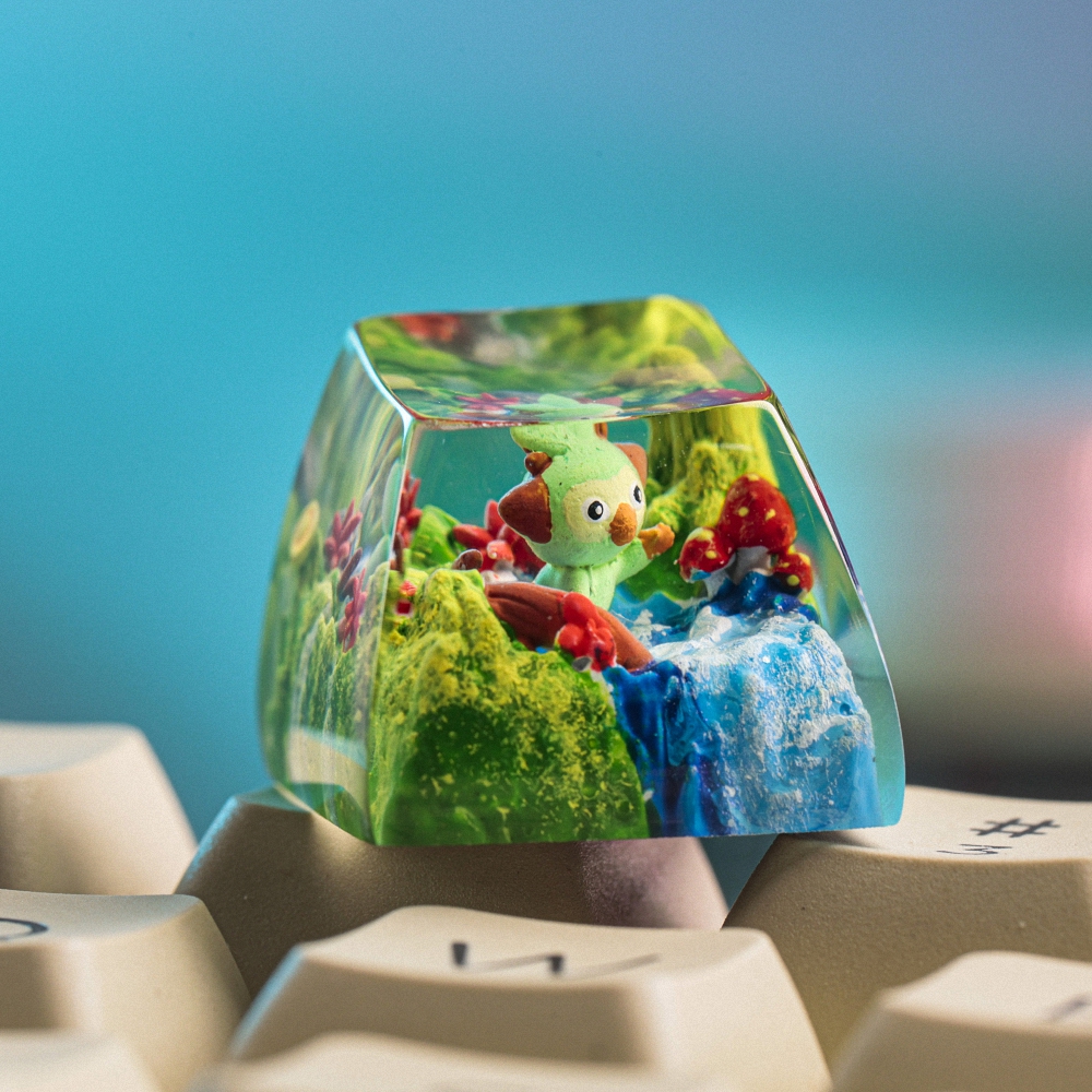 Pokemon - Grookey Artisan Keycap Breakwooden 2