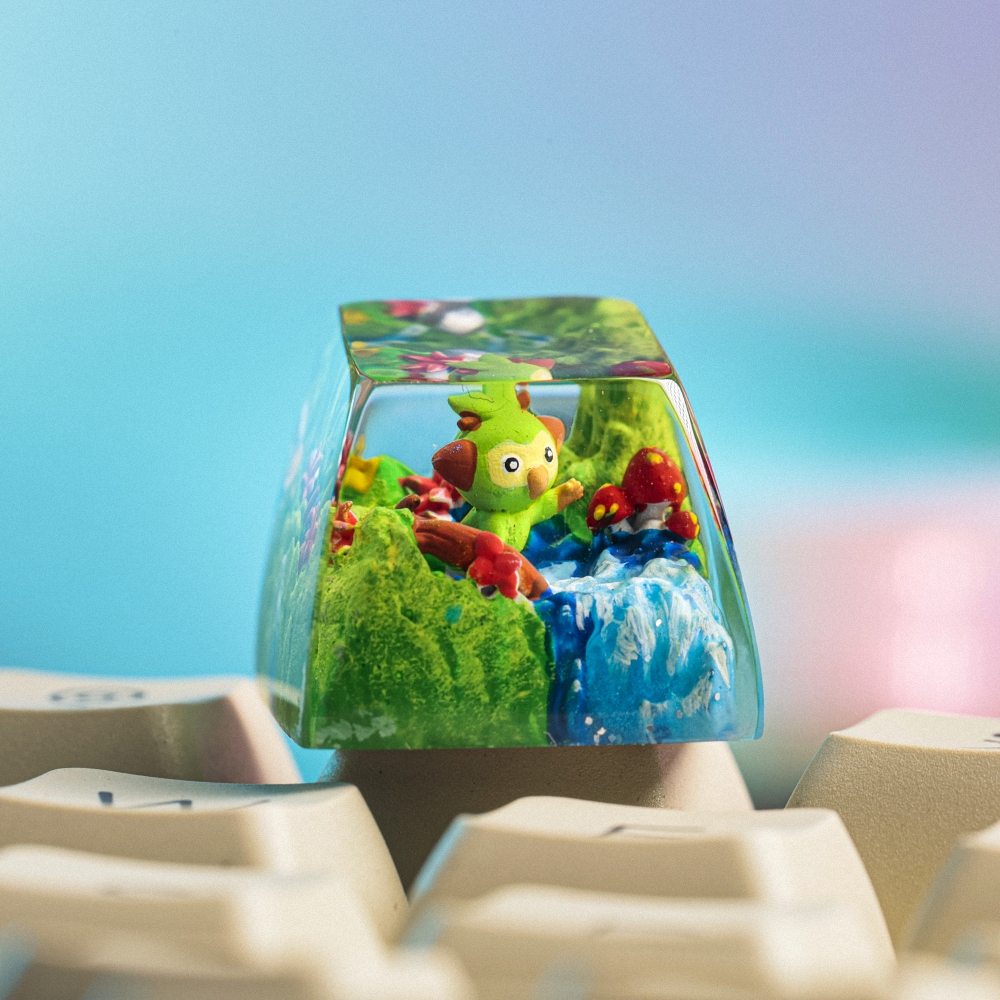 Pokemon - Grookey Artisan Keycap Breakwooden 2