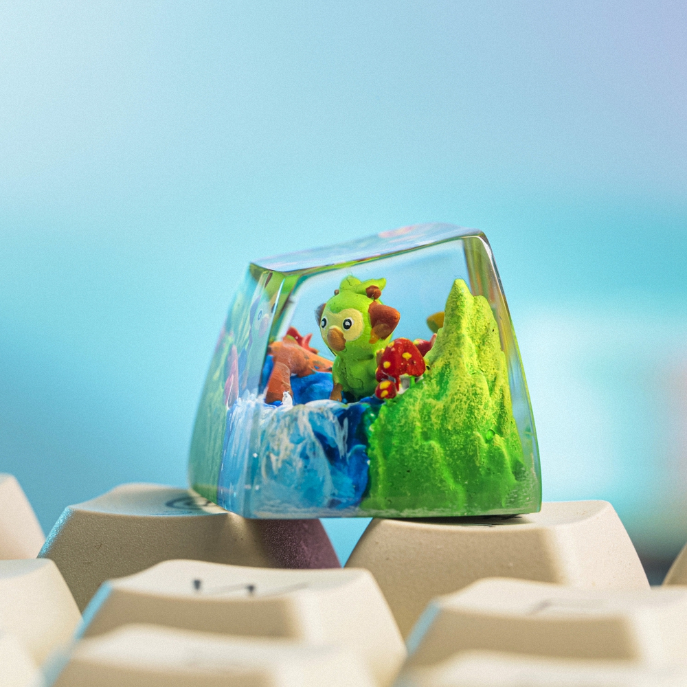 Pokemon - Grookey Artisan Keycap Breakwooden 2