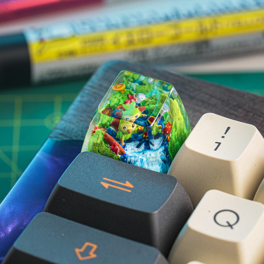 Pokemon - Grookey Artisan Keycap Breakwooden 2