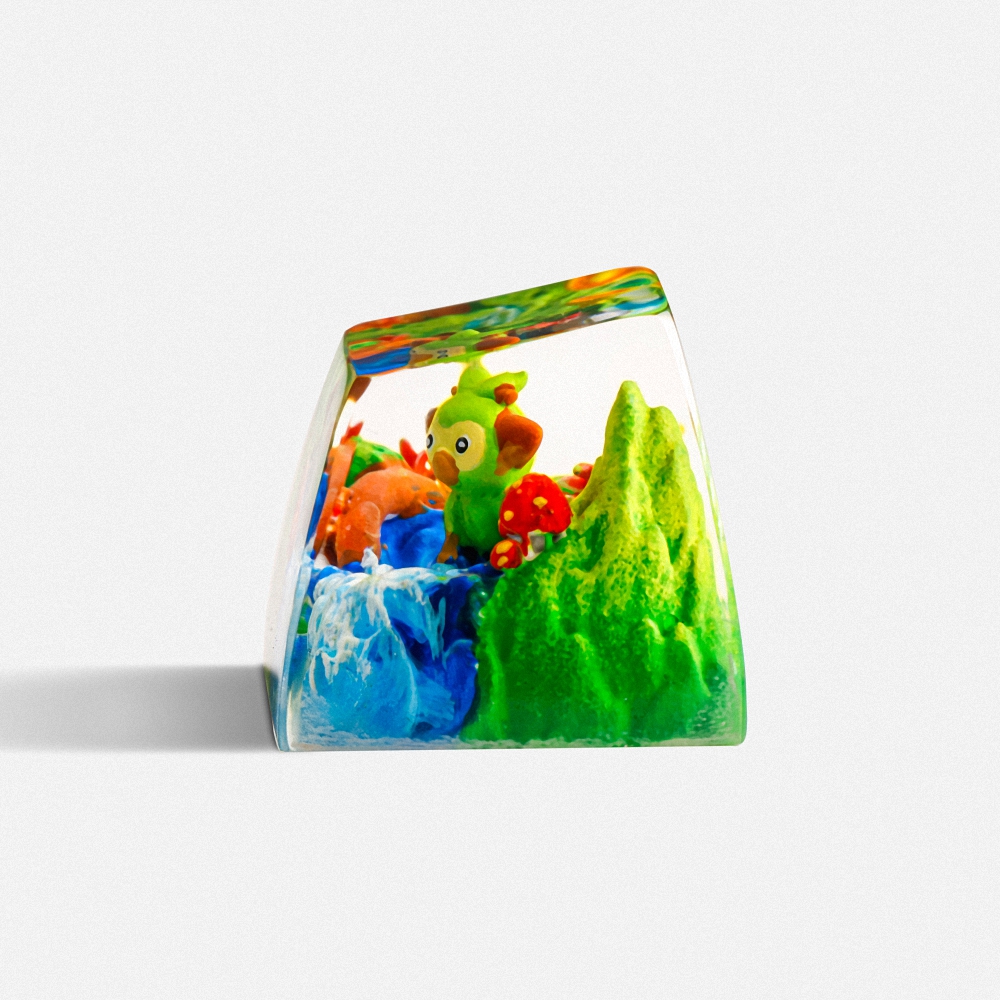 Pokemon - Grookey Artisan Keycap Breakwooden 3