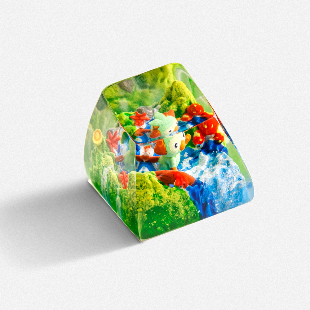 Pokemon - Grookey Artisan Keycap Breakwooden 3