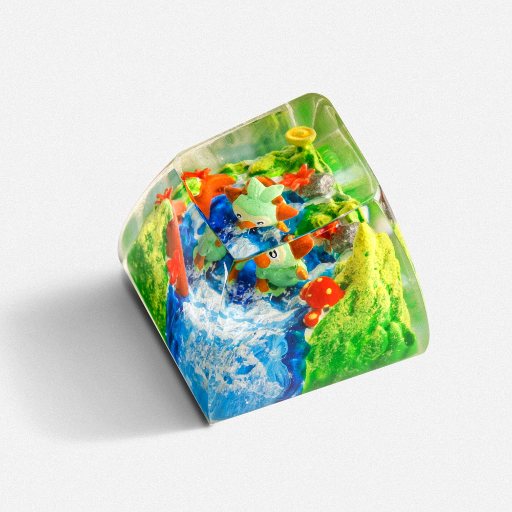 Pokemon - Grookey Artisan Keycap Breakwooden 3