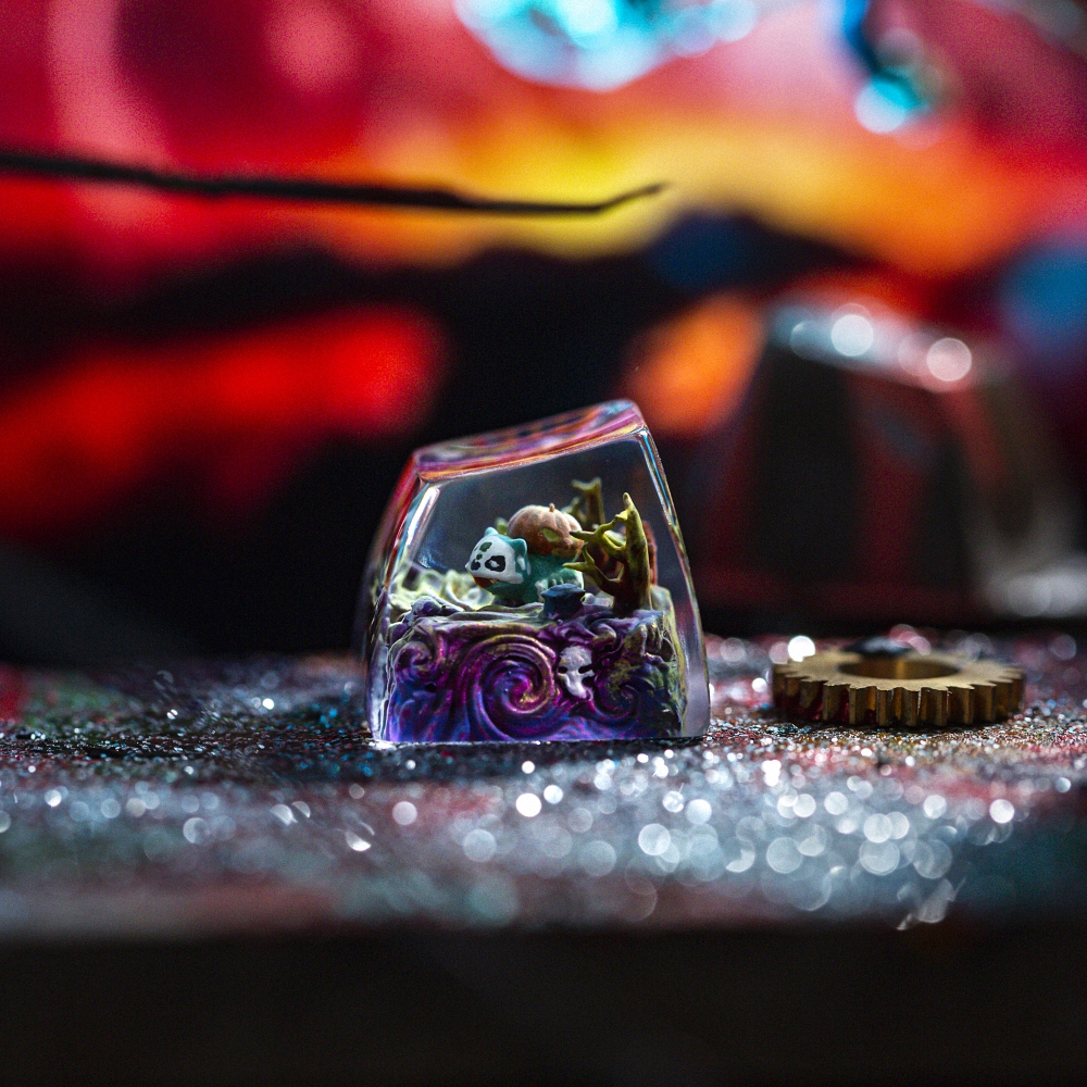 Pokemon - Halloween Bulbasaur Artisan Keycap Breakwooden