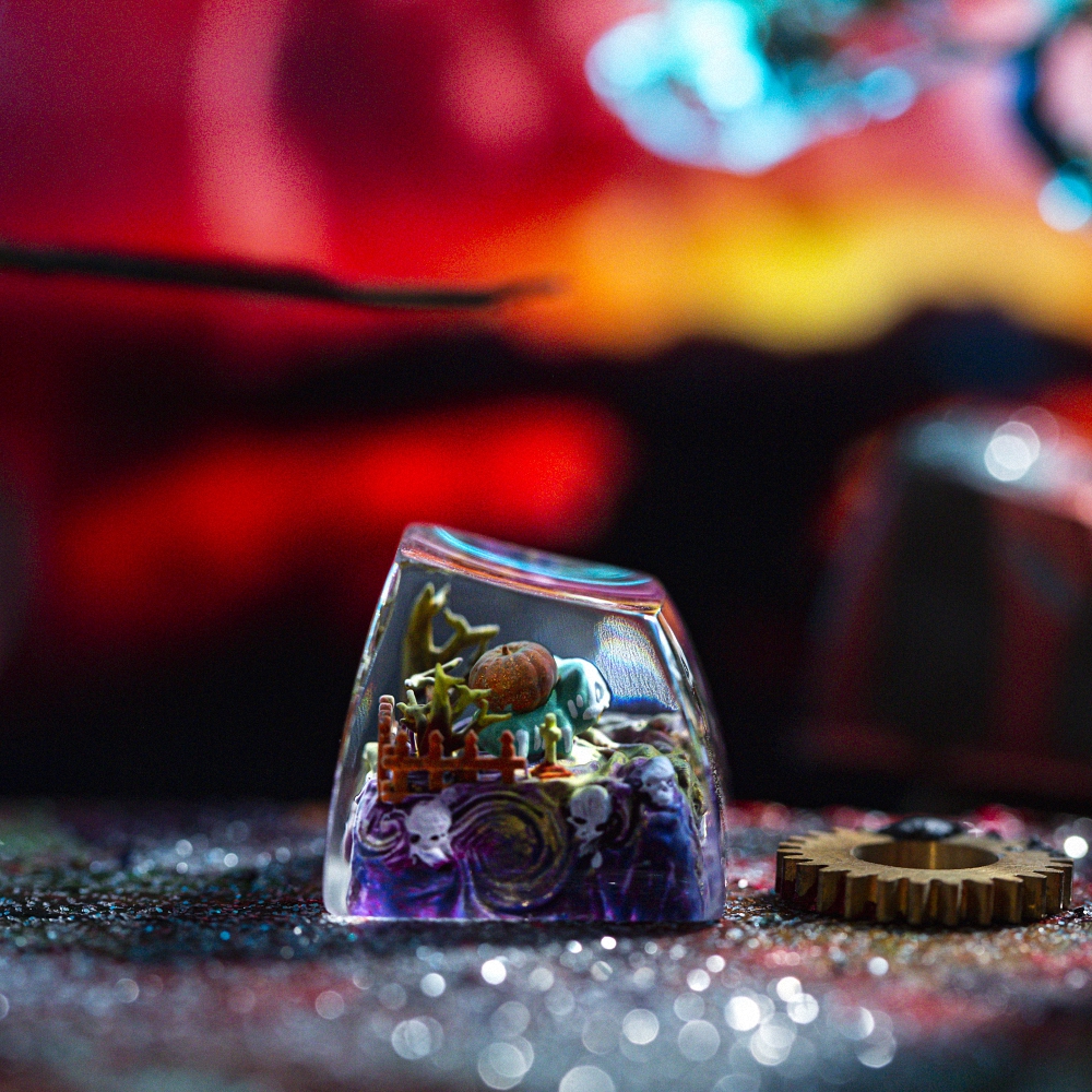 Pokemon - Halloween Bulbasaur Artisan Keycap Breakwooden