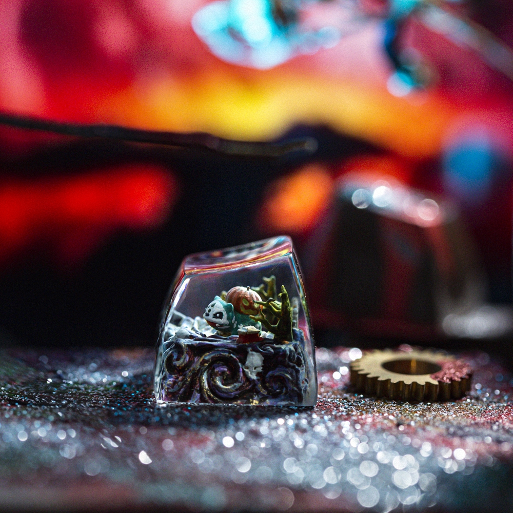 Pokemon - Halloween Bulbasaur Artisan Keycap Breakwooden