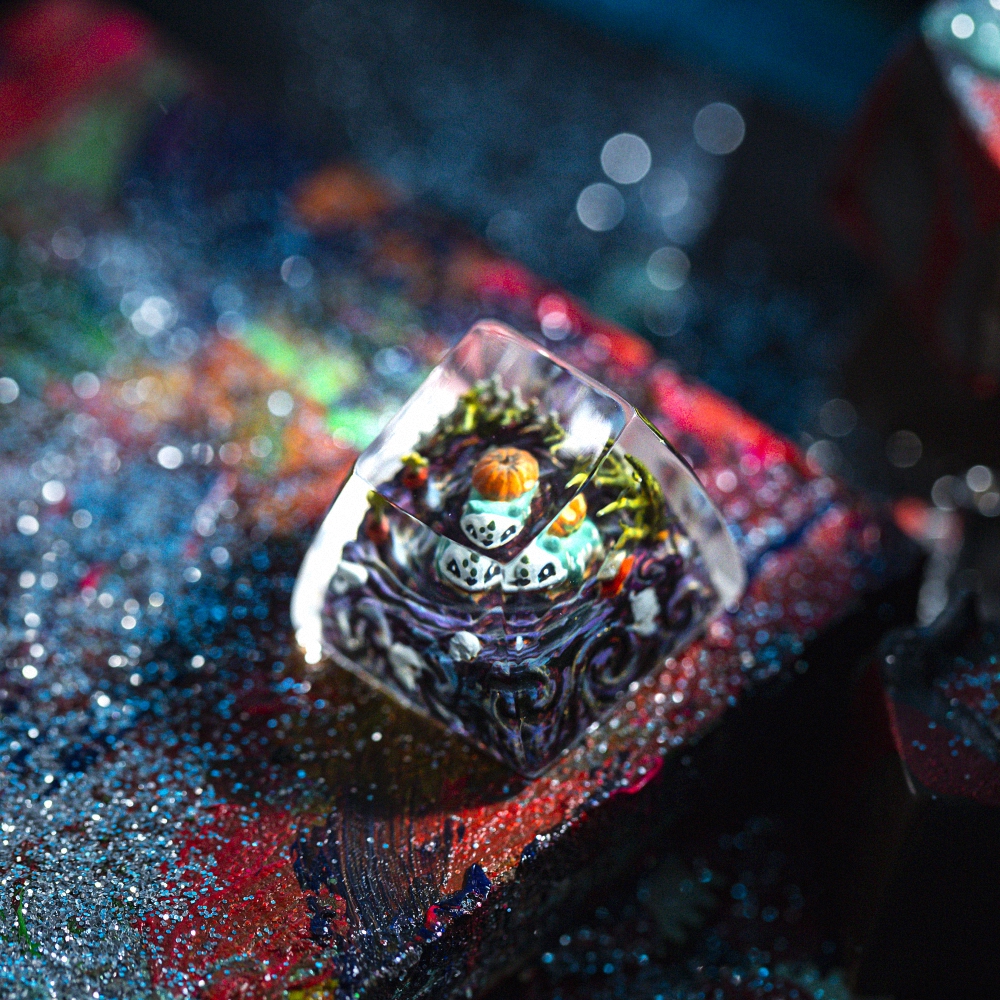 Pokemon - Halloween Bulbasaur Artisan Keycap Breakwooden