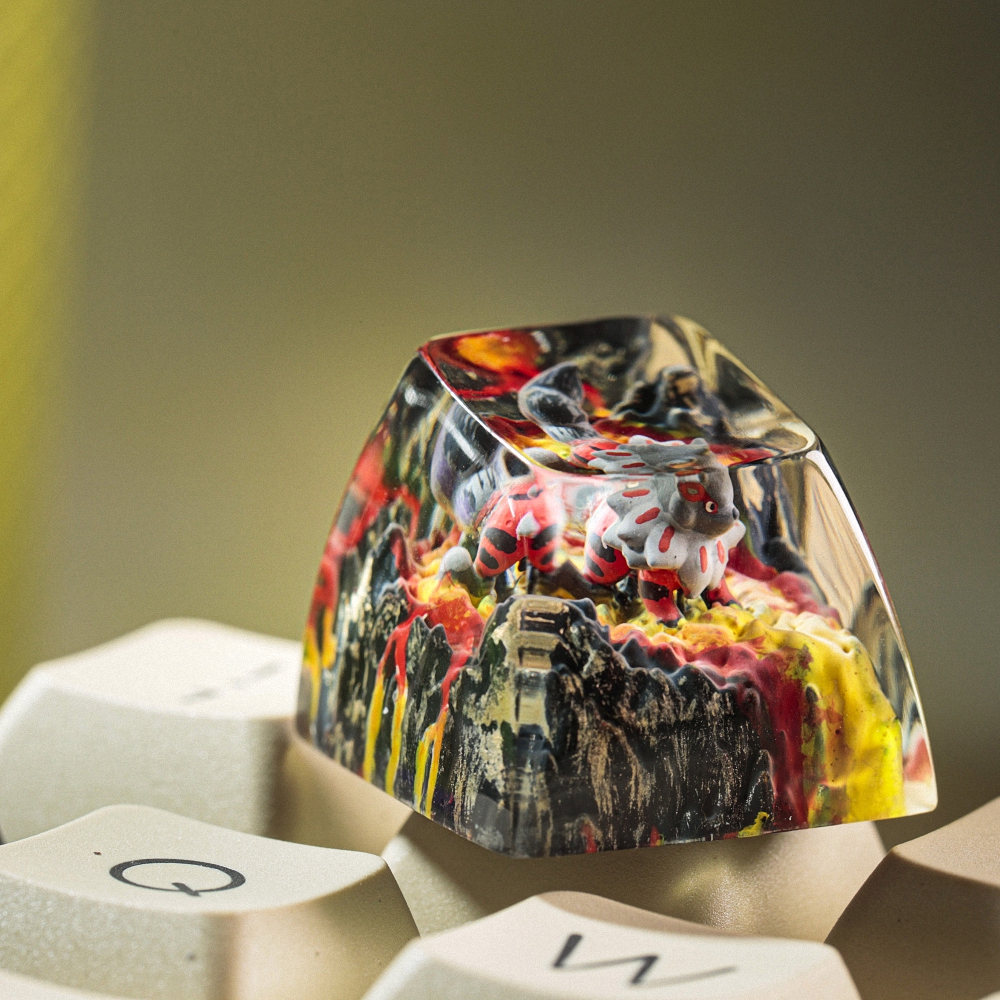 Pokemon - Hisuian Growlithe Artisan Keycap Breakwooden 2