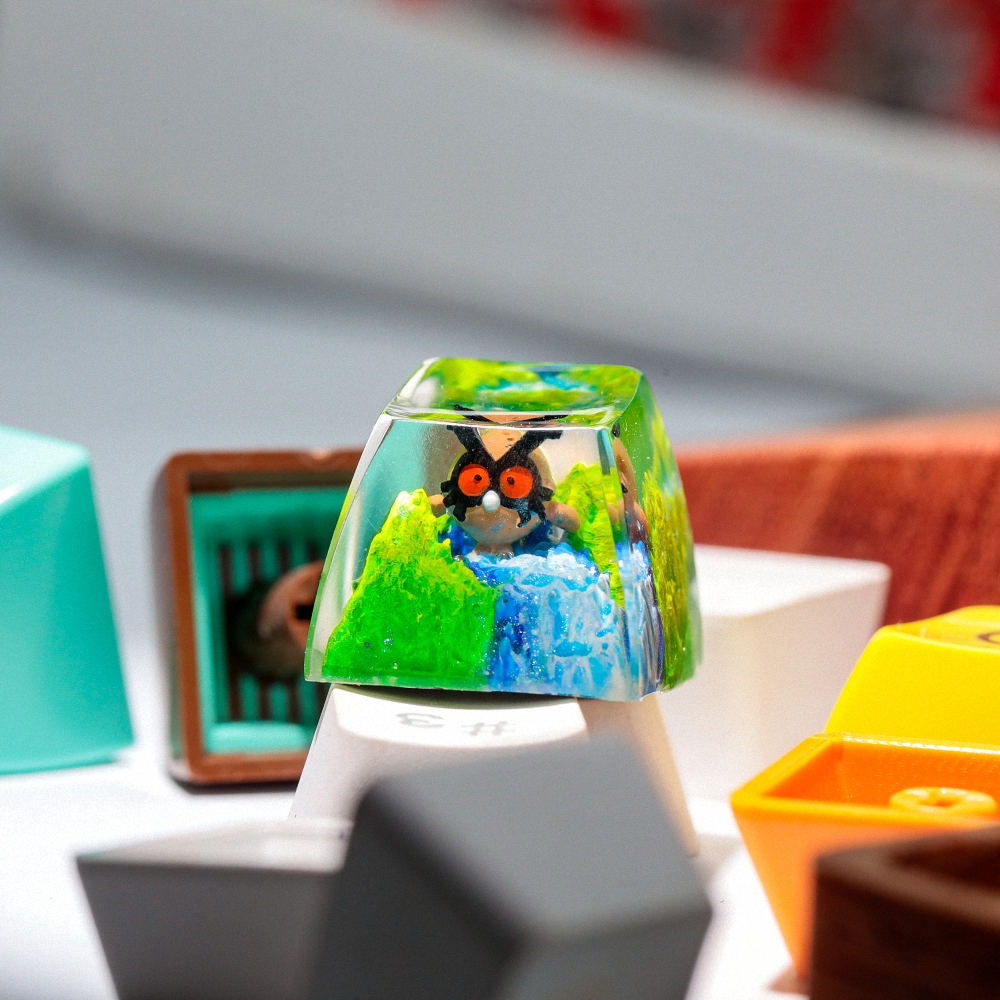 Pokemon - Hoothoot Artisan Keycap Breakwooden