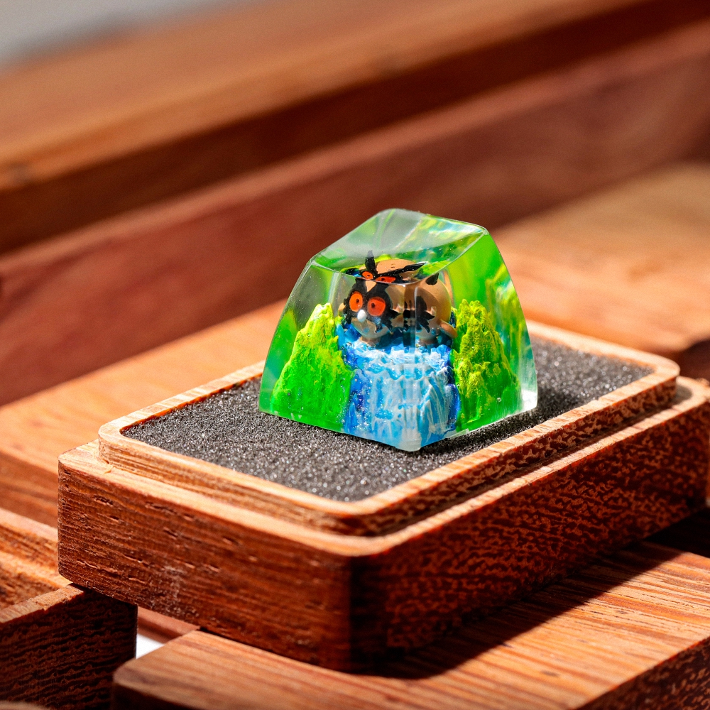 Pokemon - Hoothoot Artisan Keycap Breakwooden