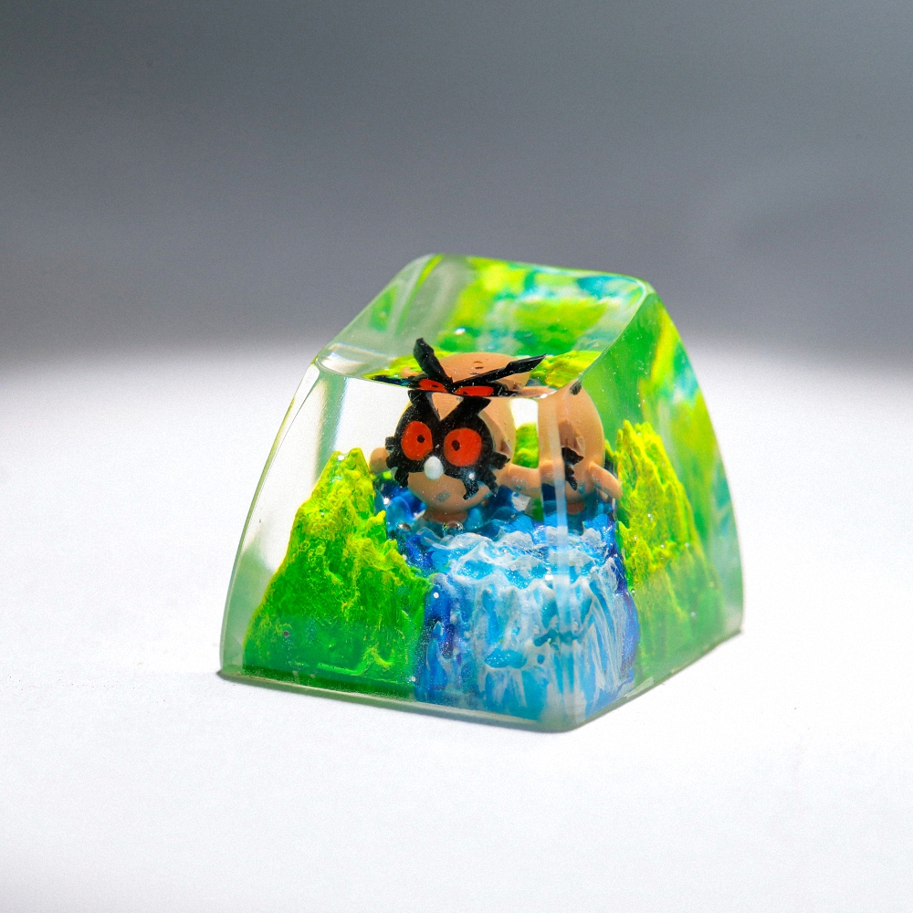 Pokemon - Hoothoot Artisan Keycap Breakwooden 3