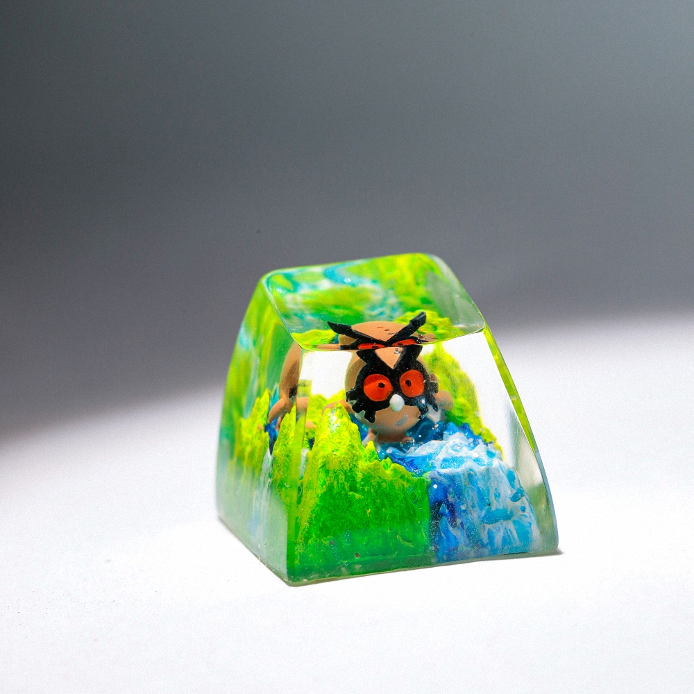 Pokemon - Hoothoot Artisan Keycap Breakwooden 3