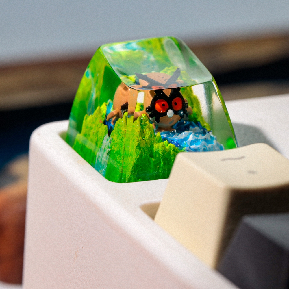 Pokemon - Hoothoot Artisan Keycap Breakwooden 3