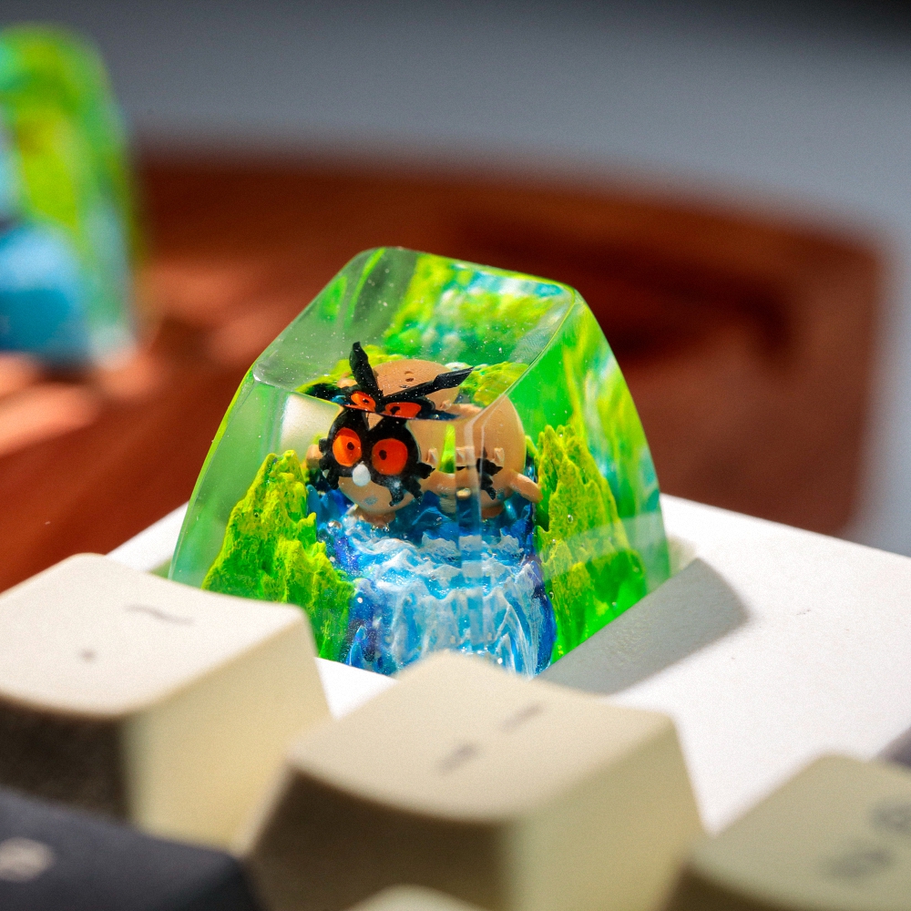 Pokemon - Hoothoot Artisan Keycap Breakwooden 3