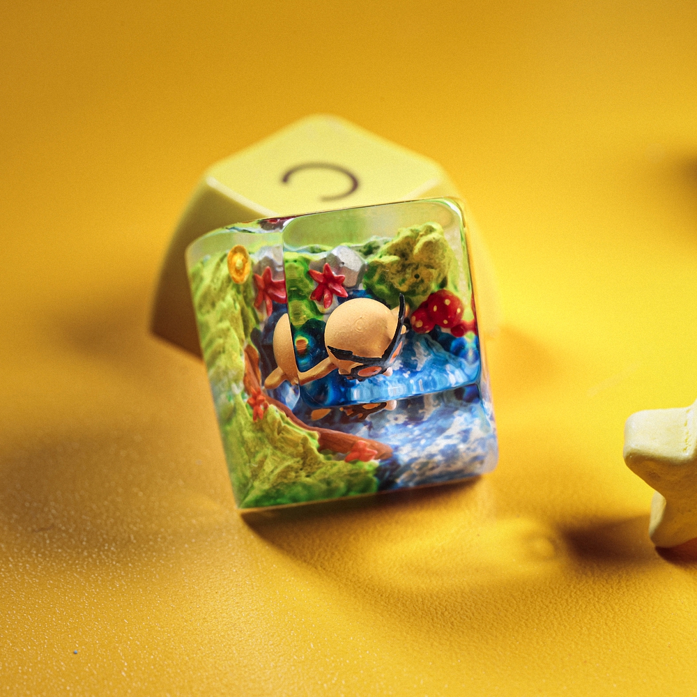 Pokemon - Hoothoot Artisan Keycap Breakwooden 4