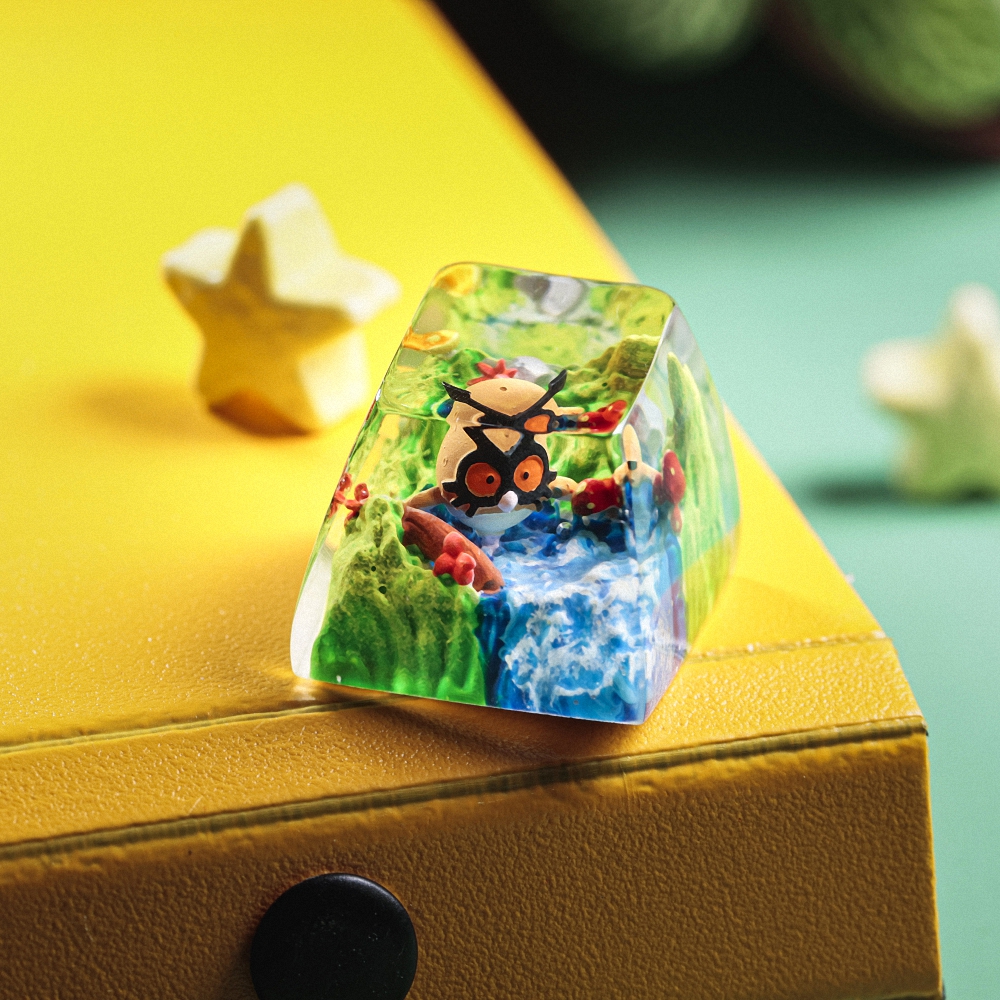 Pokemon - Hoothoot Artisan Keycap Breakwooden 4