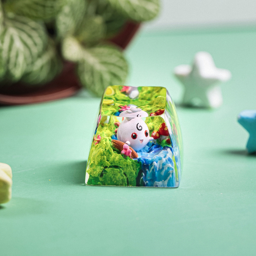 Pokemon - Igglybuff Artisan Keycap Breakwooden
