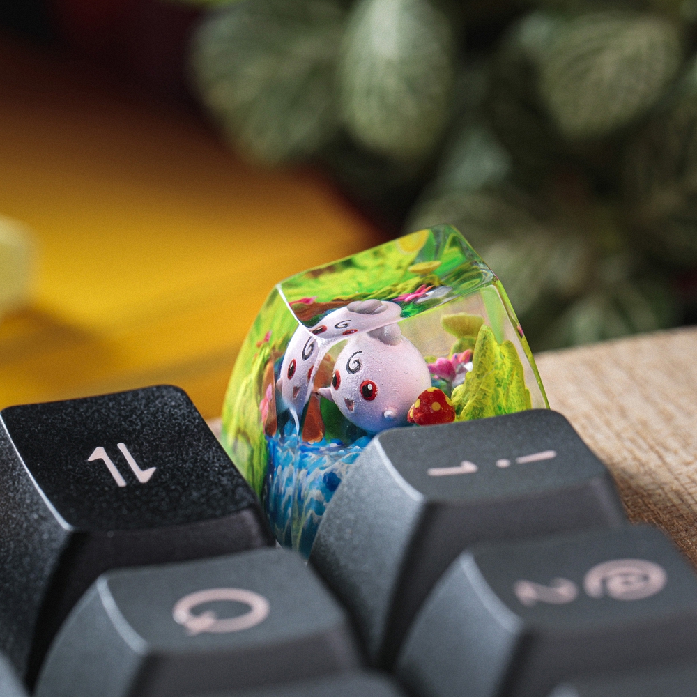 Pokemon - Igglybuff Artisan Keycap Breakwooden 3