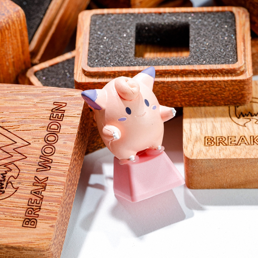Pokemon - Jigglypuff Artisan Keycap Breakwooden 3