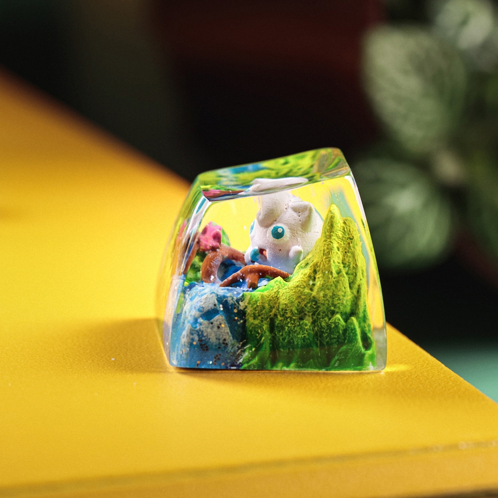 Pokemon - Jigglypuff Artisan Keycap Breakwooden 8