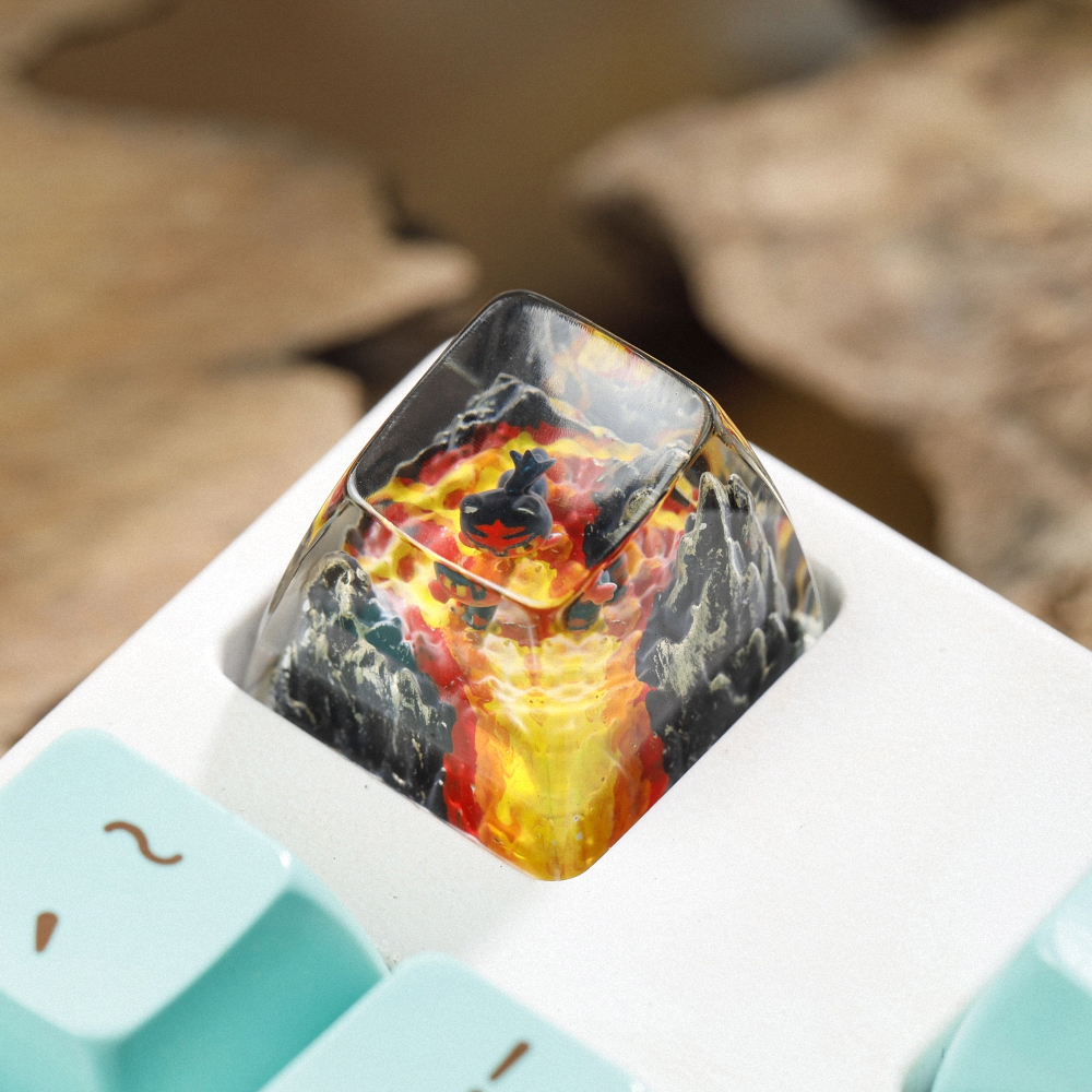 Pokemon - Litten Artisan Keycap Breakwooden
