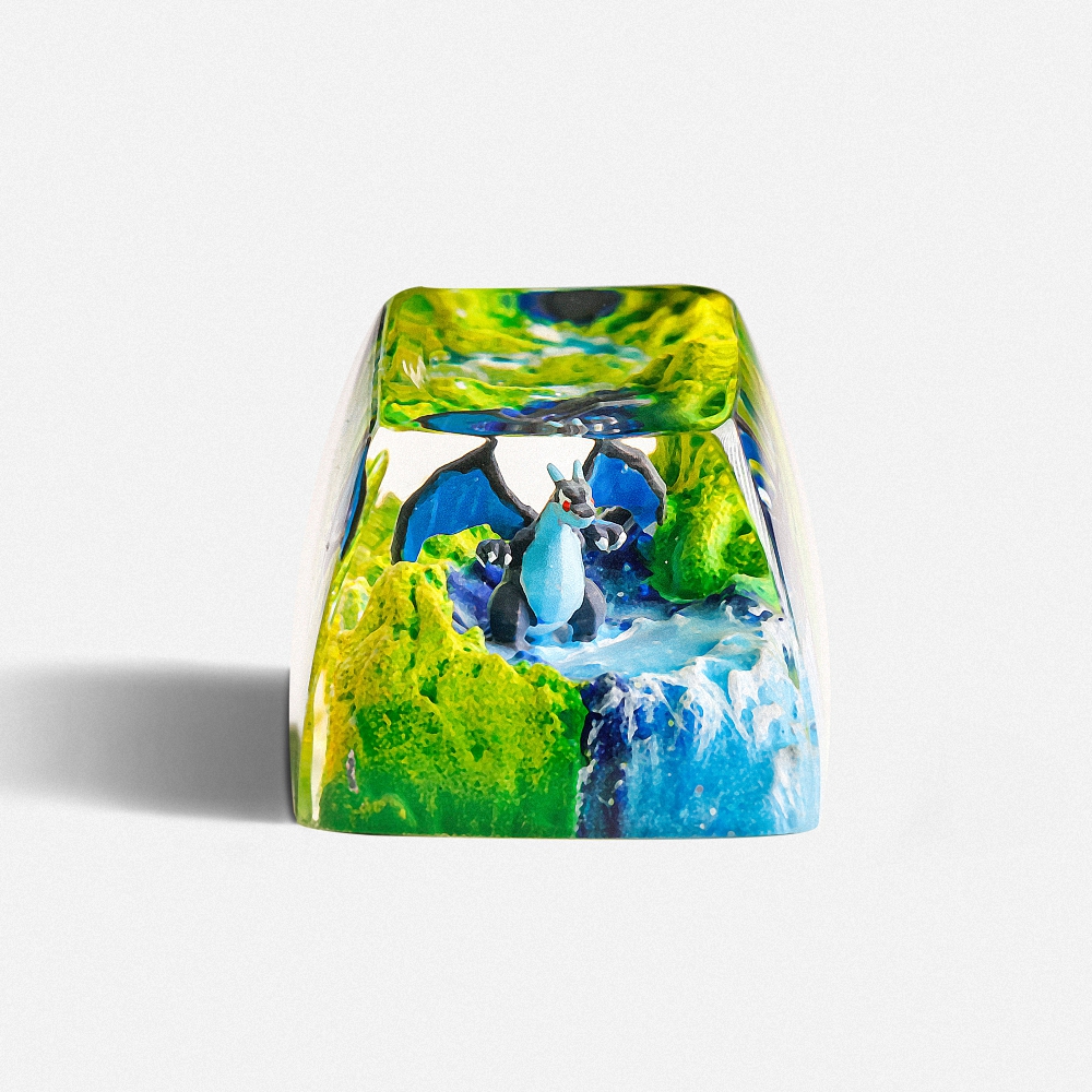 Pokemon - Mega Charizard X Artisan Keycap Breakwooden 2