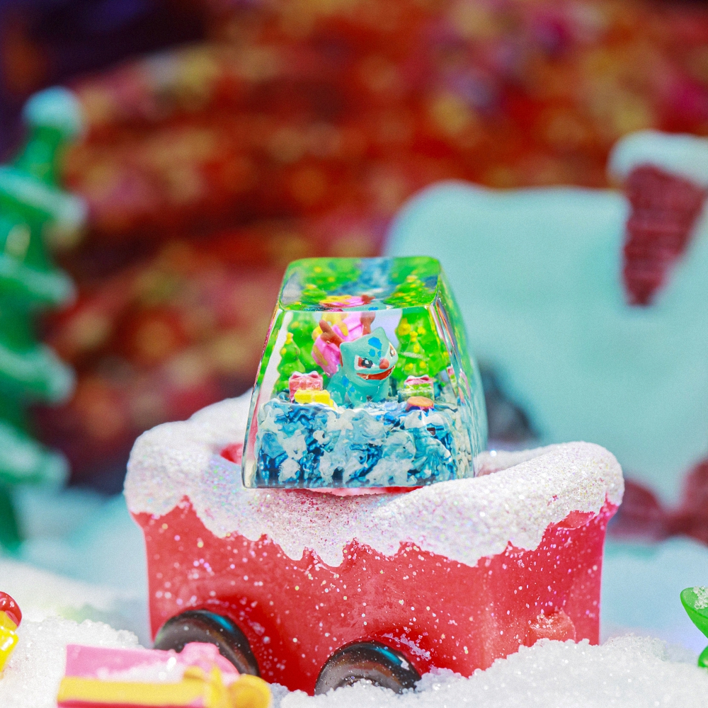 Pokemon - Noel Bulbasaur Artisan Keycap Breakwooden