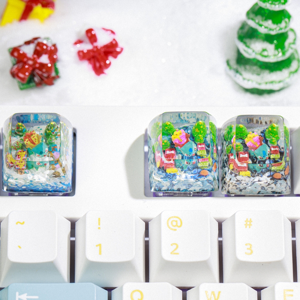 Pokemon - Noel Bulbasaur Artisan Keycap Breakwooden 2